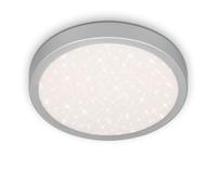Briloner Leuchten 3048-014 Lámpara de Techo LED, Decoración de Estrellas, Plana, Temperatura de Color Blanco Neutro, Plata