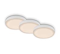 Briloner Leuchten 7061-036 Juego de 3 Focos Empotrables LED Baño Sin Marco, Ip44, Temperatura de Color Blanco Cálido, 3W, 350 Lm, Blanco
