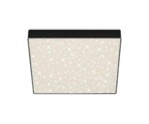 Briloner Leuchten 7078-415 Plafón LED con Decoración de Estrellas, Temperatura de Color Blanco Neutro, Negro