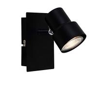 Briloner Leuchten - Foco de pared LED, luz de foco, 1 foco, reflectror giratorio y orientable, 1x GU10, 5 W, 460 lumen, 3000 Kelvin, negro