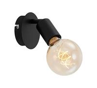 BRILONER Leuchten - Foco de Pared, Retro/Vintage, Cabezal Giratorio E Inclinable, E27, Máx. 60 W, Metal, Aplique Pared Interior, Aplique, Lámpara de Pared, Foco Pared Interior, Lámpara, Negro