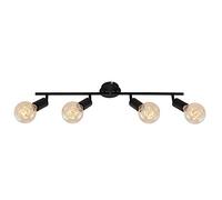 Briloner Leuchten - Foco de techo de 4 luces, retro/vintage, giratorio e inclinable, 4x E27, máx. 60 W, metal, negro