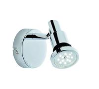 BRILONER Leuchten - Foco LED, Foco de pared, luz de baño, lámpara de baño, IP44, foco giratorio e inclinable, 1x GU10, 4 vatios, 400 Lumen, 3.000 Kelvin, cromo, 80x106mm (ancho x alto)