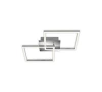 Briloner Leuchten - Lámpara de techo LED giratoria, lámpara de techo regulable, 24 vatios, 1800 lúmenes, 3000 Kelvin, color cromo plateado