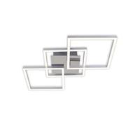 BRILONER Leuchten - Lámpara de techo LED giratoria, lámpara de techo regulable, 36 vatios, 2600 lúmenes, 3000 Kelvin, color cromo plateado