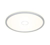 Briloner Leuchten - Lámpara de techo LED, lámpara de techo con efecto retroiluminado, 22 vatios, 3.000 lúmenes, 4.000 Kelvin, redonda, blanco-plata, 42 cm 3392-014