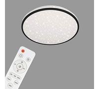 Briloner Leuchten - Lámpara de techo LED, luz de techo regulable, decoración de estrellas, control de temperatura de color, control remoto, función de memoria, función de luz nocturna, temporizador