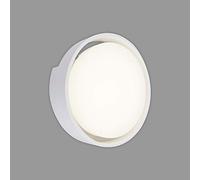 Briloner Leuchten - Lámpara LED de Exterior, Lámpara de Exterior, Aplique de Exterior, IP44, 18 Vatios, 1500 Lúmenes, 4000 Kelvin, Blanco, 220x68mm (Dxh), 3019-016