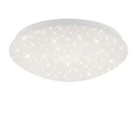 Briloner Leuchten - Lámpara LED de techo con mando a distancia, cambio de color, función de luz nocturna, intensidad regulable, metal, 10 W, color blanco