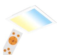 Briloner Leuchten, lámpara LED de techo de panel, regulable, control del color, mando a distancia, 18 W, 1800 lm, lámpara LED, para salón, de techo, color blanco, 29,5 cm