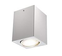 Briloner Leuchten - Lámpara LED de techo (GU10, reflector orientable, 400 lúmenes, 3000 K, 8 x 8 cm, 5 W), color plateado