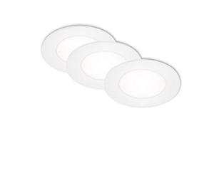Briloner Leuchten - Lámparas led encastrables, set de 3 lámparas de techo de 3 W, 350 lúmenes y 4.000 Kelvin cada una, con grado de protección IP23, en blanco, 68 x 30 mm (diámetro x altura)