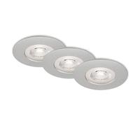 Briloner Leuchten - Lámparas led encastrables, set de 3 lámparas de techo regulables de 5 W, 460 lúmenes y 3000 Kelvin cada una, con grado de protección IP44, en cromo-mate, 90 x 25 mm