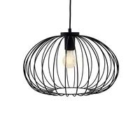 Briloner Leuchten Luz de péndulo, lámpara de péndulo de 1 foco, lámpara colgante retro/vintage, black steel, 1x E27, máx. 60 vatios, negra, 400 x 400 x 1200 mm (largo x ancho x alto)