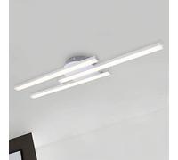 Briloner Leuchten - Luz de techo LED, luz de techo de 3 bombillas, 6 vatios, 480 lúmenes, 3000 Kelvin, color aluminio, 565x120x43 mm (Largo x ancho x alto)
