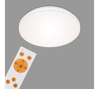 Briloner Leuchten Panel, lámpara de Techo LED Regulable, sin Marcos, Temperatura, Control Remoto Incl, 12 vatios, 1.600 lúmenes, Blanco, diámetro 30 cm (7377-016)