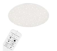 Briloner Leuchten, Plafón con estrellas, 3328-016, plástico de metal, color blanco, 49,5 x 9,6 cm (D x H), incluye 1 x LED de Placa 54 W, regulable)