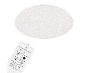 Briloner Leuchten, Plafón con estrellas, 3328-016, plástico de metal, color blanco, 49,5 x 9,6 cm (D x H), incluye 1 x LED de Placa 54 W, regulable)