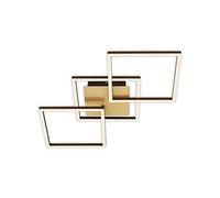 BRILONER Leuchten - Plafón LED, Configuración, Plafón Orientable, Regulable, LED Marco, Dorado Marrón 763 x 368 x 73 mm