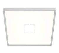 Briloner Leuchten - Plafón LED, plafón con efecto retroiluminado, 22 vatios, 3.000 lúmenes, 4.000 Kelvin, cuadrado, blanco-plata, 420x420x29mm (LxAxA)