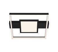 Briloner Leuchten - Plafón LED, plafón regulable, incluye iluminación central, incluye función de memoria, 38 vatios, 3400 lúmenes, 3000 kelvin, negro, 435x400x66 mm (L. x an. x al.) (3028-015)