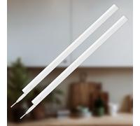 Briloner Lote de 2 LED cocina bajo mueble, luz neutra, iluminación armario, barra LED cocina, lámpara estantería encimera, diseño moderno, instalación sencilla, 31,3 x 2,2 x 3 cm, Blanco