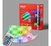 BRILONER Luminarias - Tira LED de 5 m exterior, regulable, RGB, IP44, resistente a salpicaduras, tira de LED, 150 x LED RGB, 0,16 W