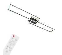 Briloner - Luz de techo LED inteligente, lámpara giratoria WiFi de salón, efecto retroiluminado, control de temperatura de color, lámpara de techo regulable con mando a distancia, control por voz,