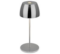 BRILONER - Mini lámpara LED de sobremesa inalámbrica IP44 con toque, infinitamente regulable, batería recargable & fuente de luz intercambiable, lámpara de mesilla de noche, salón, 8x20 cm, cromo