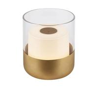 Briloner Lámpara mesa LED batería 7483 IP44 atenuador, oro