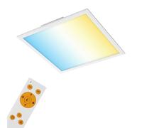 Briloner - Panel de Techo LED, Panel LED Techo Regulable, Control de Temperatura de Color, Control Remoto, 24 W, 2400 Lúm, 45x45 cm, Plafon LED Techo, Lampara Cocina Techo, Paneles LED, Blanco