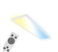 BRILONER - Panel de Techo LED, Panel Regulable de Temperatura de Color, Control Remoto, 36 W, 4800 Lúm, 98x20x3 cm, Plafón, Lampara de Techo para Cocina, Paneles LED