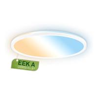 BRILONER - Panel LED, CEE A fuente de luz, 14,2 W a 3000lm, CCT, luz indirecta, superficie cocina, paneles, lampara, lamparas de techo salon, 42x3 cm, blanco