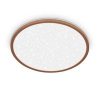 BRILONER - Panel LED con luz indirecta, cielo estrellado, luz blanca neutra, panel LED techo, salon, plafones para techo, lampara techo dormitorio, 37,5x4,5 cm, café
