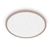 BRILONER - Panel LED con luz indirecta, cielo estrellado, luz blanca neutra, panel techo, lampara de techo, 37,5x4,5 cm, beige