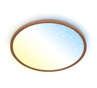BRILONER - Panel LED con mando a distancia, regulable, cielo estrellado, CCT blanco cálido a blanco frío, panel LED techo, salon, plafones para techo, 37,5x4,5 cm, café