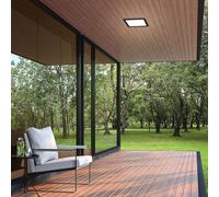 Briloner Panel LED Frankfurt, angular, 19x19cm, IP44, negro