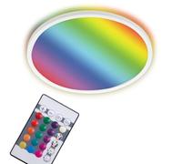 BRILONER - Panel LED, Regulables, lámparas de Techo con regulación de Color RGB, Backlight con Control Remoto, 22vatios, 2700lúmenes, 4000Kelvin, Blanco, ø42cm (7094-416)
