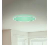 BRILONER - Panel LED, Regulables, lámparas de Techo con regulación de Color RGB, Backlight con Control Remoto, 22vatios, 2700lúmenes, 4000Kelvin, Blanco, ø42cm (7094-416)
