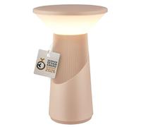 BRILONER - Pilia lampara de mesa sin cable, control táctil regulable, función memoria, ip44, cable usb-c, lampara mesita noche sin cable, German Design Award 2026, 15 x 24 cm, beige