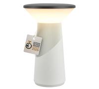 BRILONER - Pilia lampara de mesa sin cable, control táctil regulable, función memoria, ip44, cable usb-c, lampara mesita noche sin cable, German Design Award 2026, 15 x 24 cm, gris claro antracita