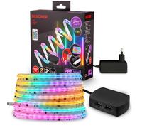 BRILONER - Pimp Your Panel Starter Set RGBICW COB LED Strip 2,6m 3000K | Cambio de color, luz homogénea, mando a distancia, 230 V, para paneles acústicos, tiras LED, iluminación indirecta