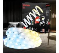BRILONER - Pimp your Stripe Starter Set Tira LED inteligente de 2 m, de blanco cálido a blanco frío, control por voz mediante aplicación, cable de 3 m, acortable, autoadhesivo, tiras LED, tira luz LED