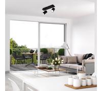 Briloner Plafón 2857-025, giratorio, 2 luces, negro