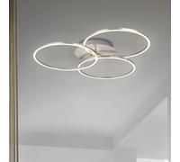 Briloner Plafón Frame Ring, Switch dim, níquel 3 luces