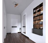 Briloner Plafón LED 3776015 2 luces con madera