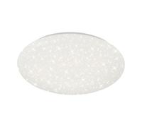 Briloner Plafón LED con diseño en Estrella, 24 vatios, 2400 lúmenes, 4000 Kelvin, 49 cm de diámetro, W, Blanco