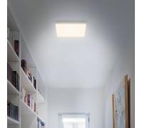 Briloner Plafón LED Flame, 3000K, 28,7x28,7cm, plata