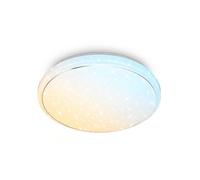 Briloner Plafón LED Star, blanco, decoración estrellada, CCT, atenuable
