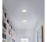 Briloner Plafón LED Star de Flame, Ø 15,7 cm, plateado
